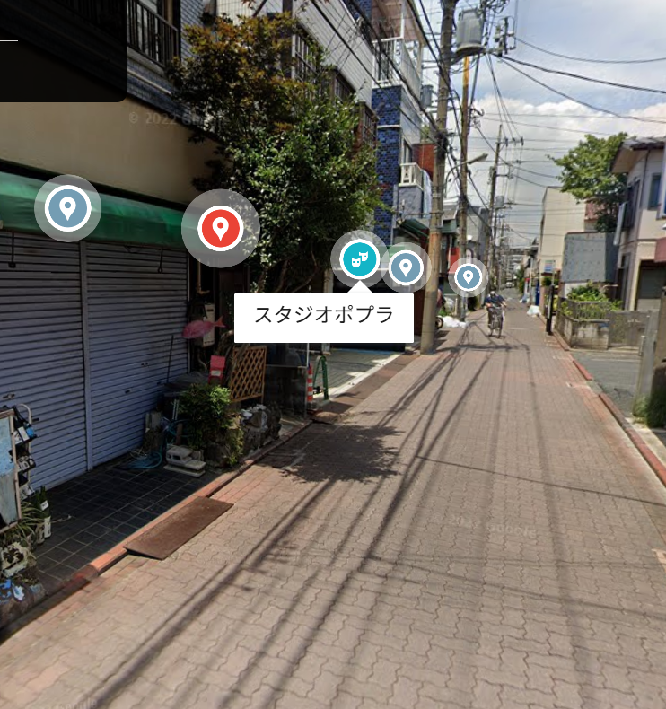 グーグルアース　及川末広さんの店舗あと（大田区）