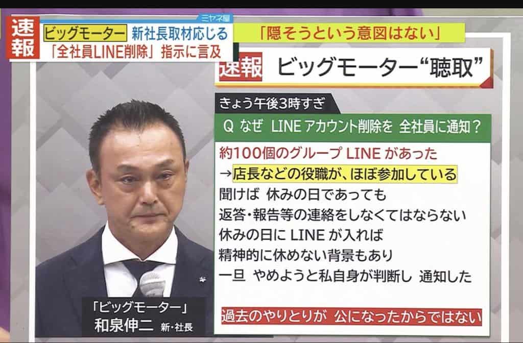 ビッグモーター　LINE