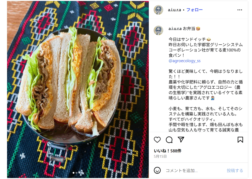井浦あいさんのお弁当